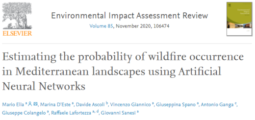 Stima della probabilità di incendi boschivi in paesaggi mediterranei mediante l’uso reti neurali artificiali.